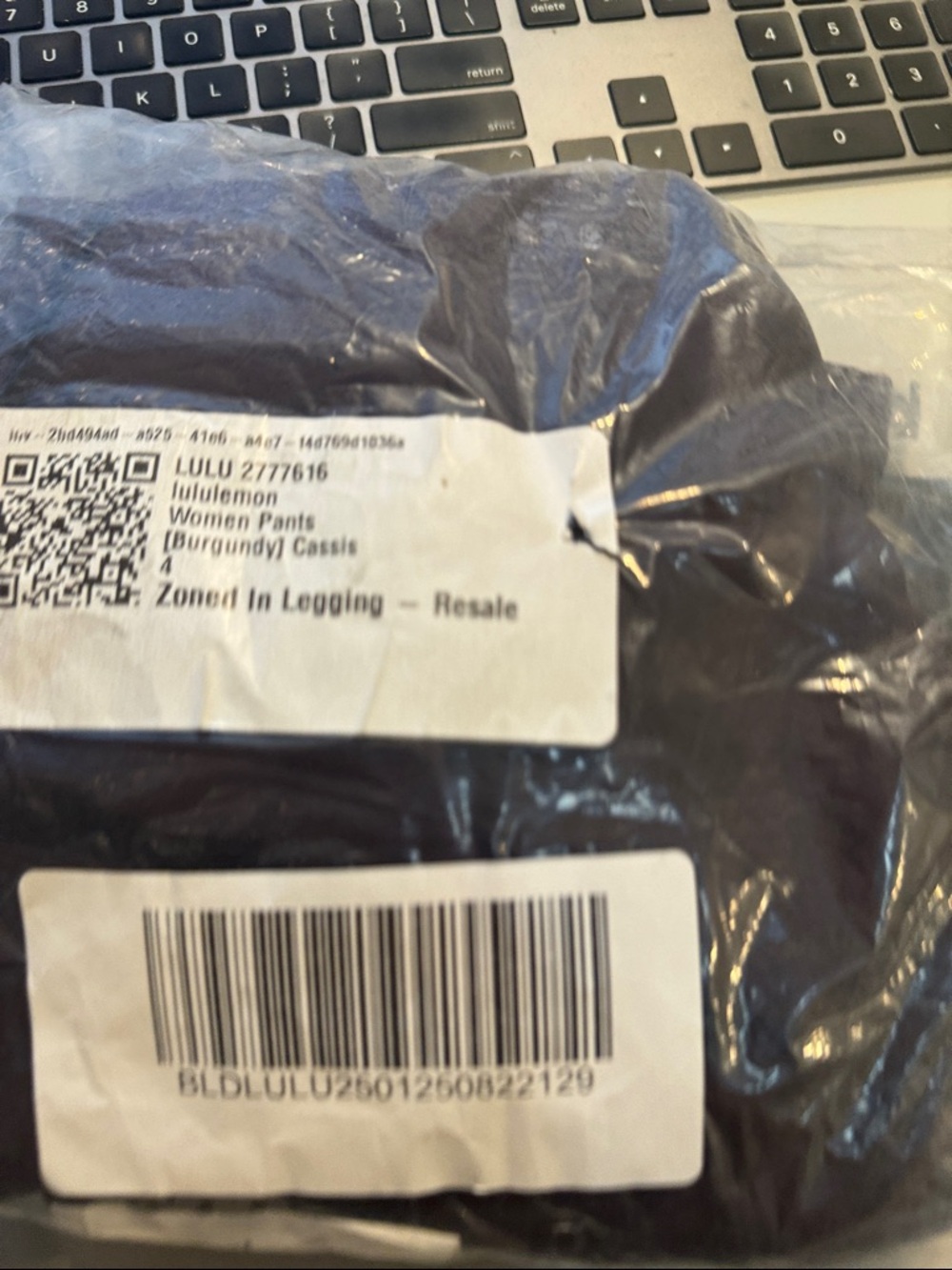 Lululemon Zoned In Tight Leggings inseam*27" Burgundy NWOT - Picture 5 of 5